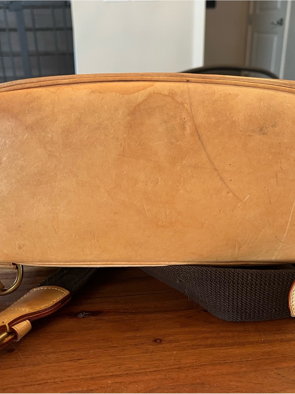 Louis Vuitton Monogram Backpack in Brown and Tan Leather Trim - Picture 9 of 12